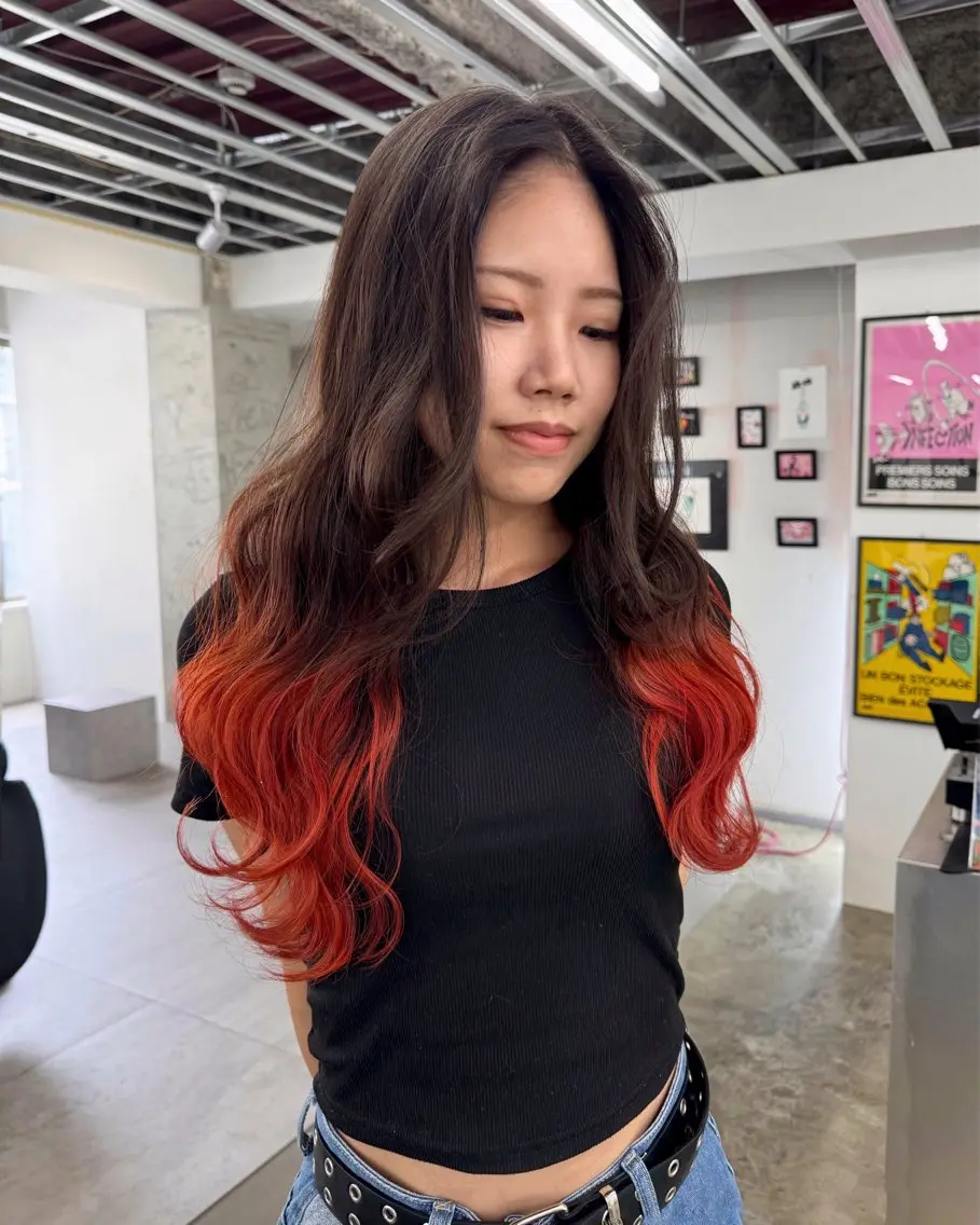 ロング カラー パーマ ヘアアレンジ メンズ 心斎橋美容室 Junのヘアスタイル