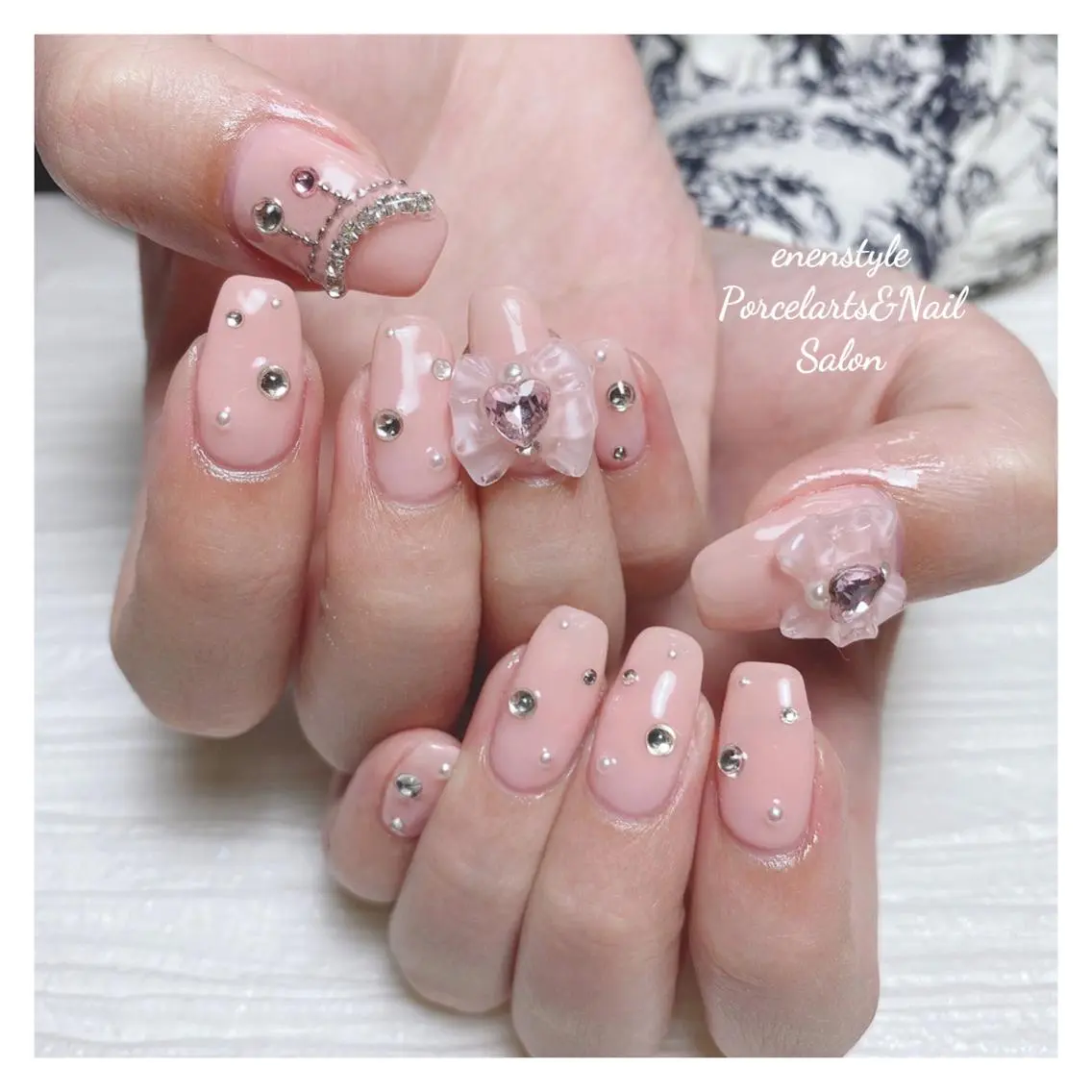 ミディアム ネイル 🐾enen style 🐾のネイルデザイン