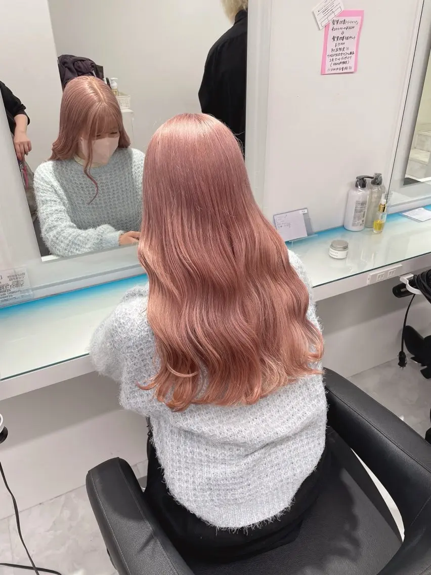 ロング カラー ヘアカラー トリートメント ヘアセット ウルフカットマスター みつきのヘアスタイル