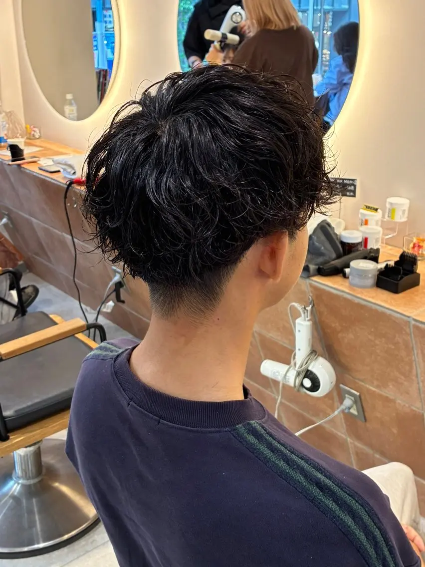 ショート パーマ メンズ メンズパーマ カット パーマ 横浜/メンズカット/ パーマ/志賀菜妃のヘアスタイル