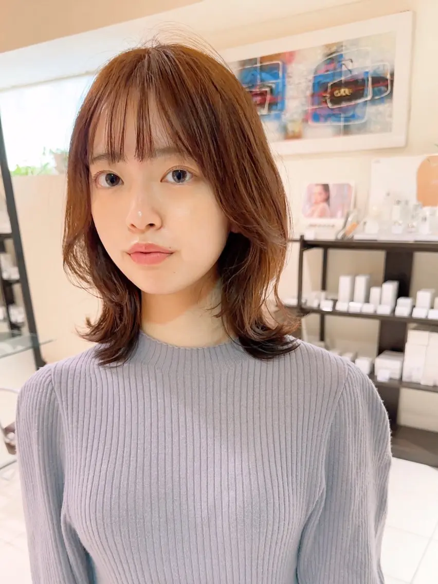 ミディアム くびれヘア 永野 良一のヘアスタイル