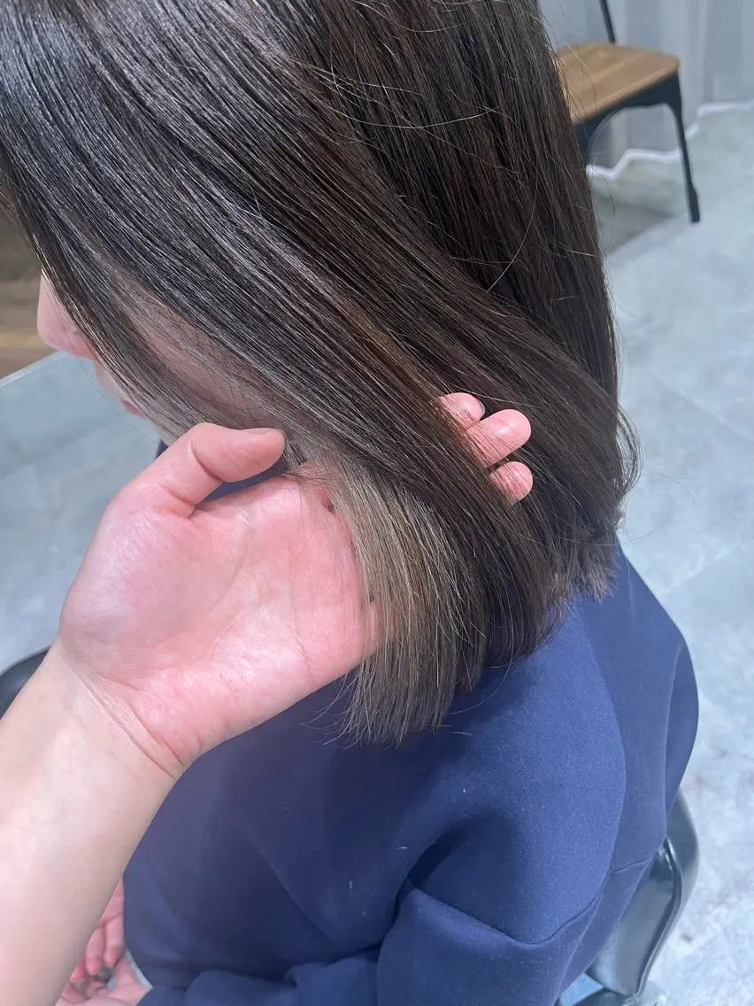 カラー イヤリングカラー カット ヘアカラー 透明感カラー/ツヤ髪 漆谷妃茉莉🌷のヘアスタイル