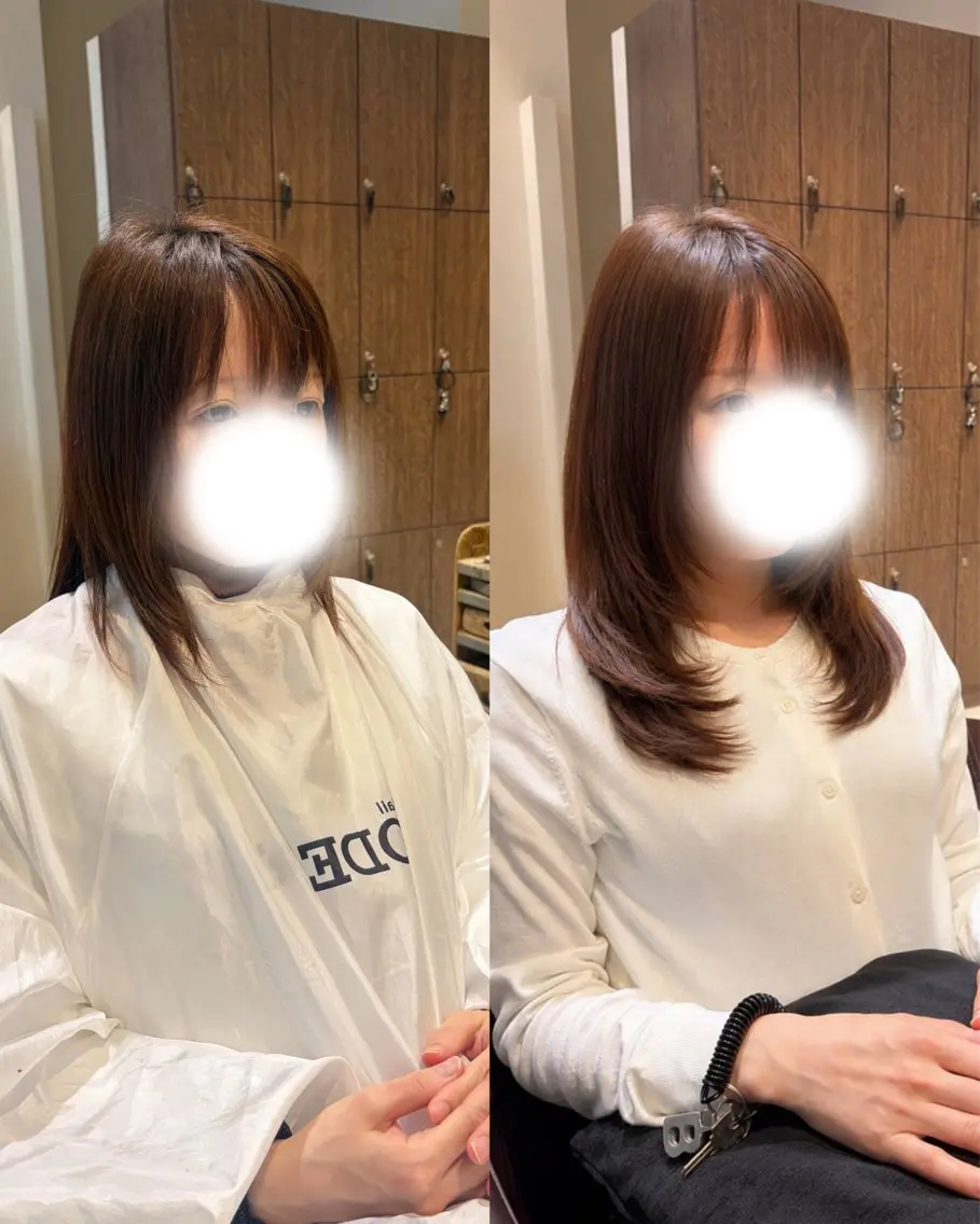 ロング シールエクステ エクステ レイヤーカット エクステ ルナ｜大人レイヤー /上品/透明感カラーのヘアスタイル