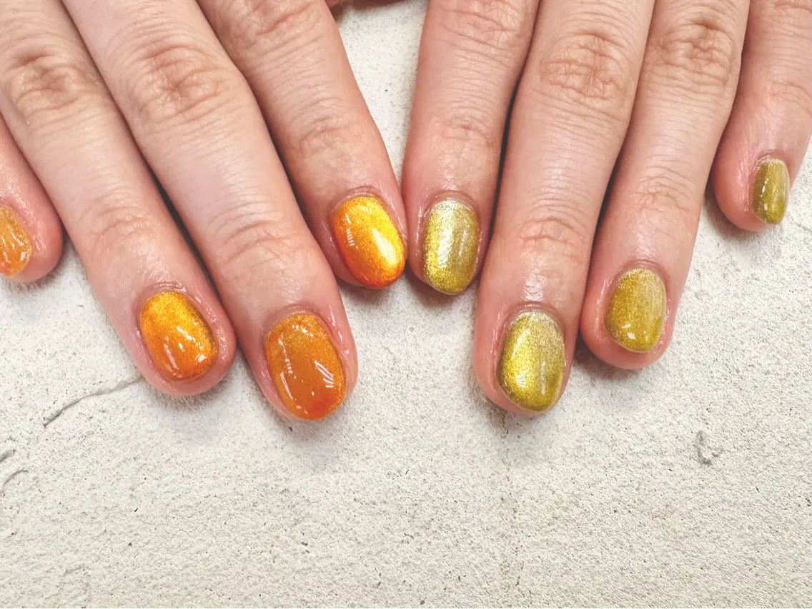 ネイル マグネットネイル ハンドネイル ひなの🌻hina nail自宅サロンのネイルデザイン