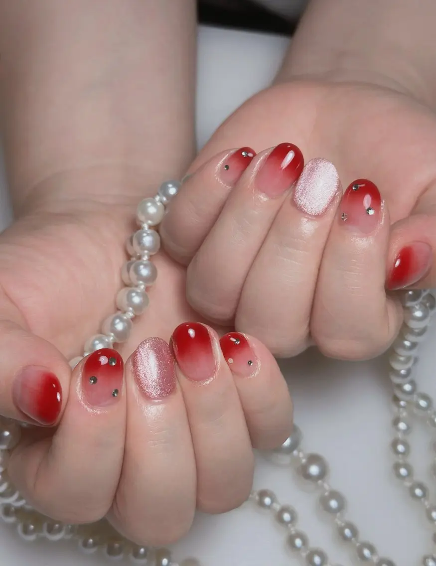 ネイル オーロラネイル 長さ出し フットネイル ラメ(グリッター) ラメグラデーション ハンドネイル 👍thumbs up nail👍のネイルデザイン