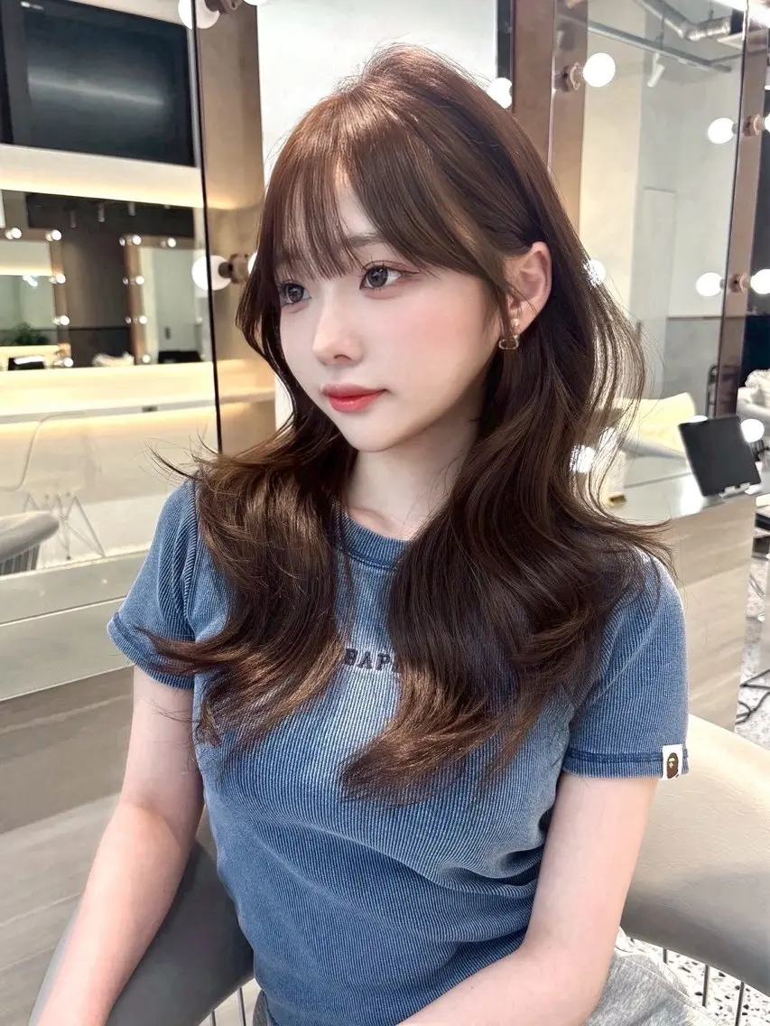 ロング 顔周りカット 髪質改善 レイヤーカット 🎀透明感カラー shizuka🎀のヘアスタイル