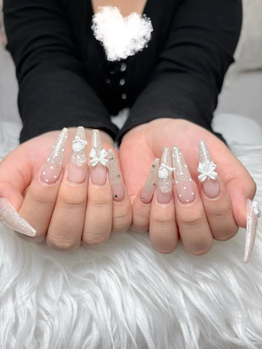ロング ハンドネイル NENENAIL 【シヨン】のネイルデザイン