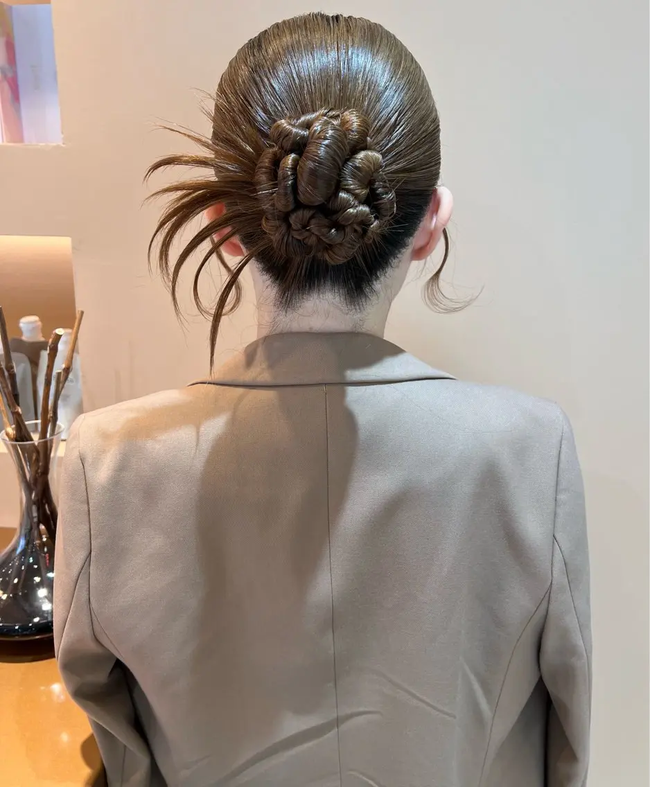 ロング カラー ヘアアレンジ ヘアセット ✨カチモリ✨レイヤー 韓国ヘア🇰🇷ゆいのヘアスタイル