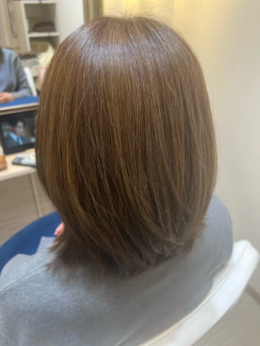 ミディアム カット ヘアカラー トリートメント 🌕酸性縮毛矯正 高野竜🌕のヘアスタイル