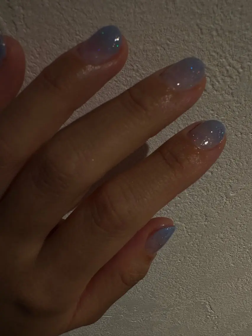 ネイル グラデーション ラメ(グリッター) ロングネイル ショートネイル private HUE.kのネイルデザイン