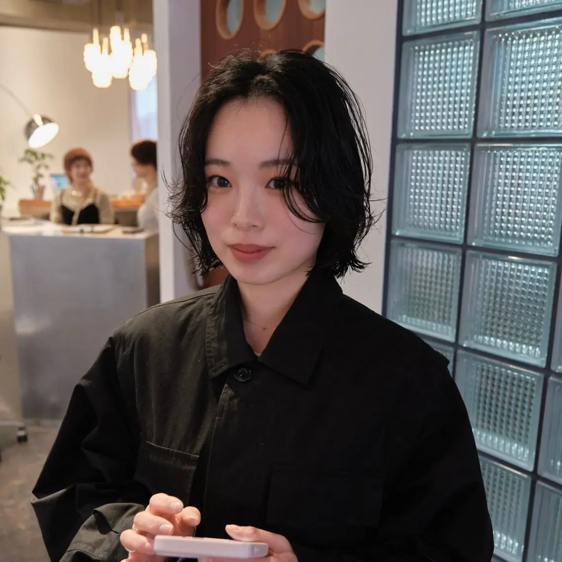 ショート パーマ ボブ レイヤーカット カット パーマ トリートメント 東山 涼嘉のヘアスタイル