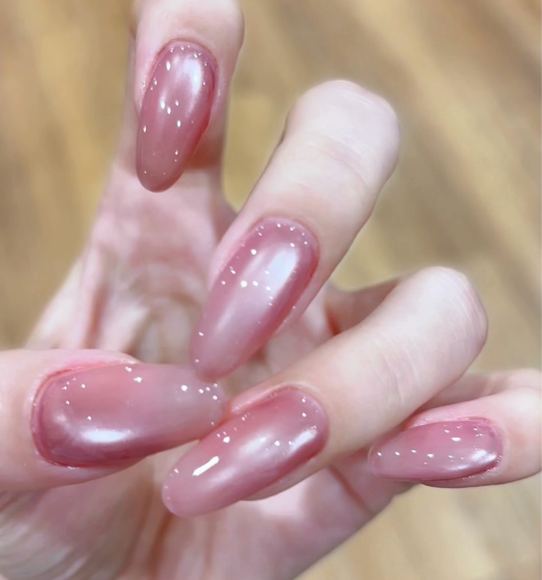 ネイル オーロラネイル 長さ出し フラッシュネイル フラワーネイル フットネイル ハンドネイル 🎀 Ruruのネイルデザイン