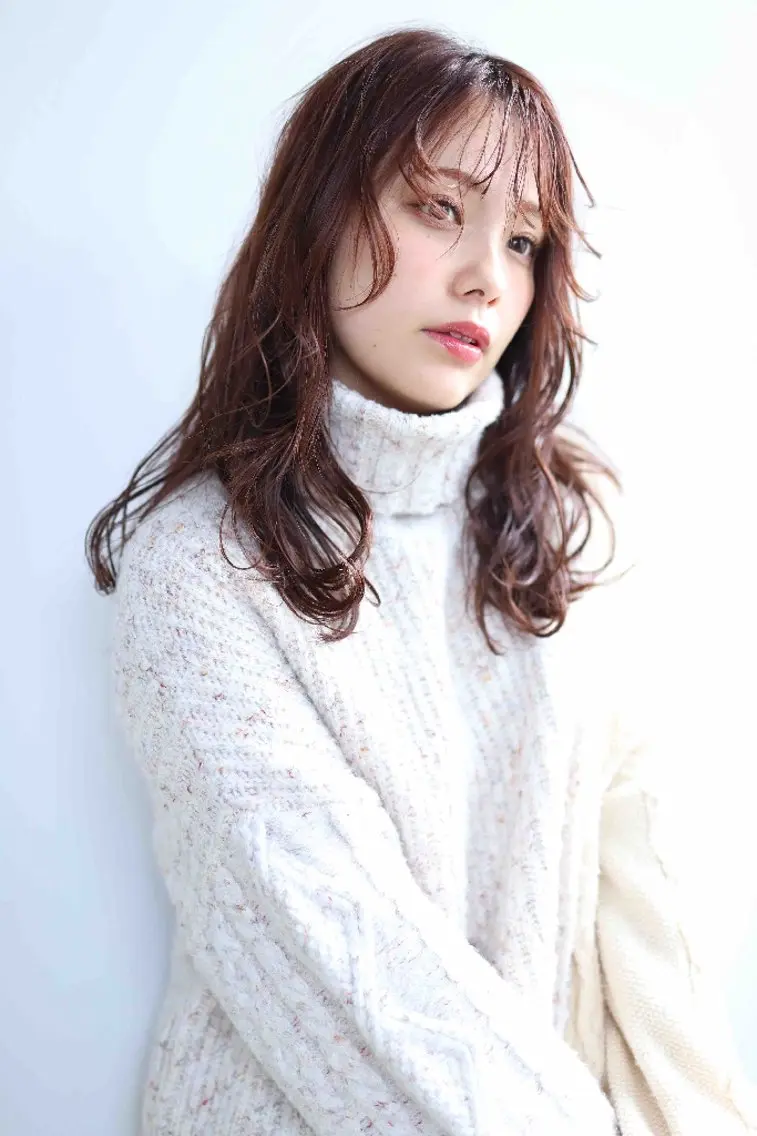 セミロング カラー カット ヘアカラー トリートメント Culumi クルミ 松井照雄/梅田茶屋町のヘアスタイル