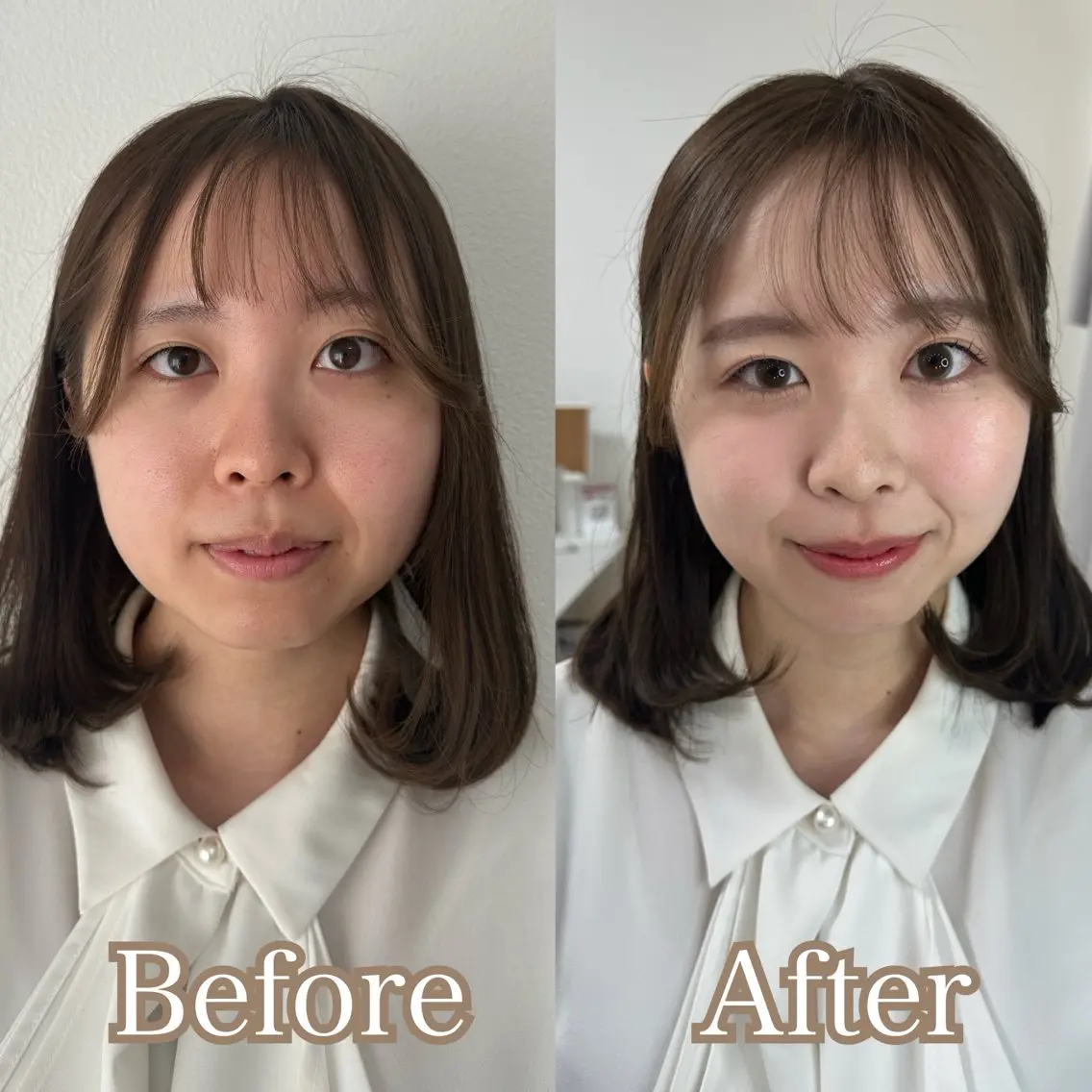 似合わせ韓国メイク撮影モデルの写真