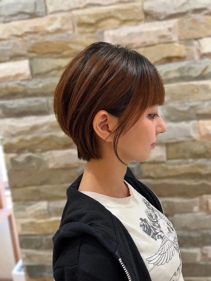 ショート くびれヘア レイヤーカット ショートヘア 小顔カット 山本 幸矢のヘアスタイル