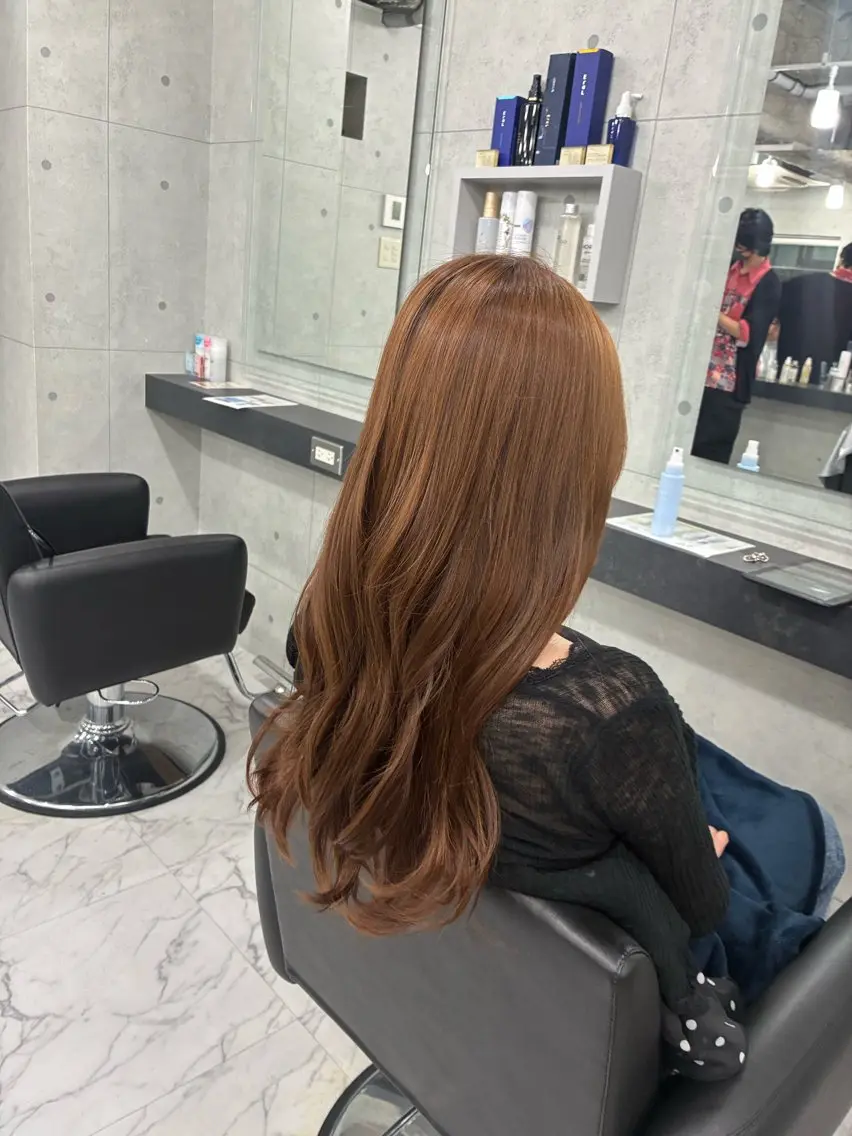 ロング カラー ブラウンカラー 透明感カラー モカブラウン カット ヘアカラー トリートメント Endearing 🌟銀座のヘアスタイル