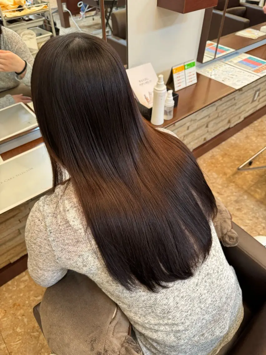 ロング カラー オガワ🫧 三越前のヘアスタイル