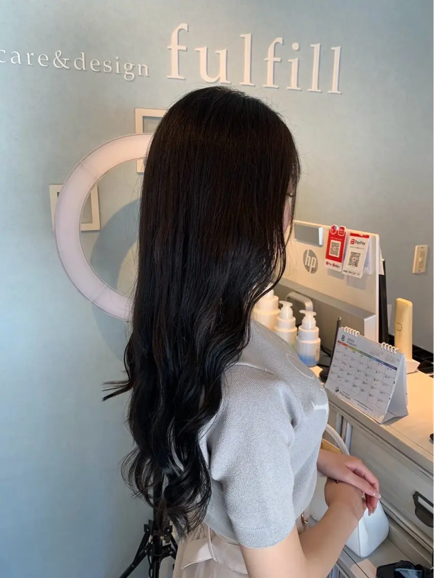 ロング ヘアカラー トリートメント こだわり艶カラー ♡chisato♡のヘアスタイル
