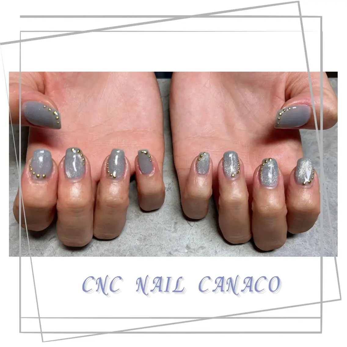 ネイル アートネイル ブルー マグネットネイル メンズネイル 持ち込み ハンドネイル ハンドケア ベテランネイル cnc  nailのネイルデザイン