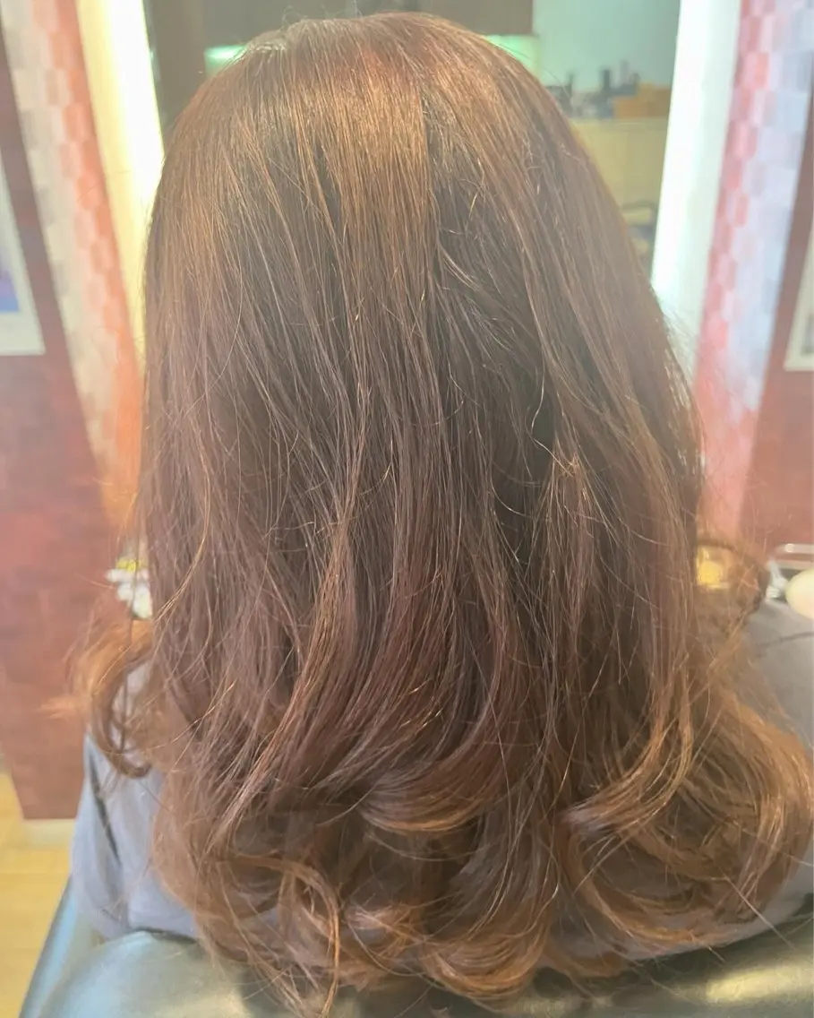 セミロング カラー 織田 英之のヘアスタイル