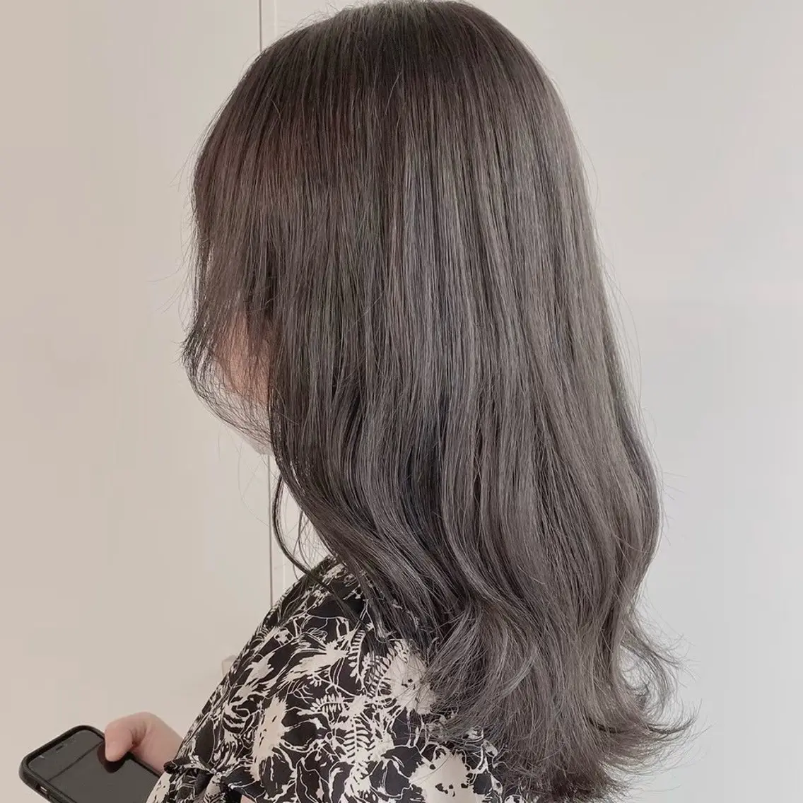 セミロング カラー ヘアカラー 透明感/グレージュ/ ベージュ/るな🪽のヘアスタイル
