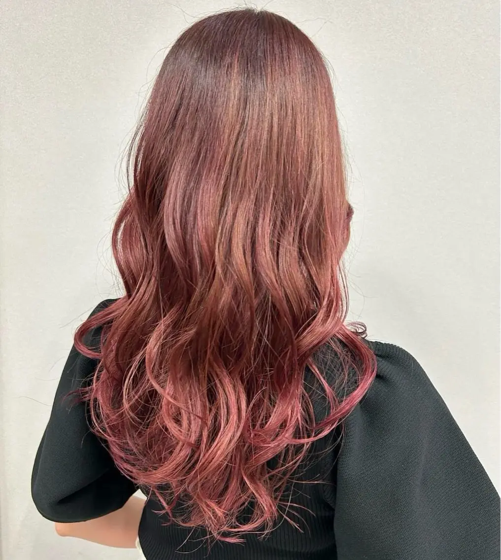 カラー ベージュカラー ピンクカラー ピンクベージュ ヘアカラー トリートメント 荻野 晴香のヘアスタイル