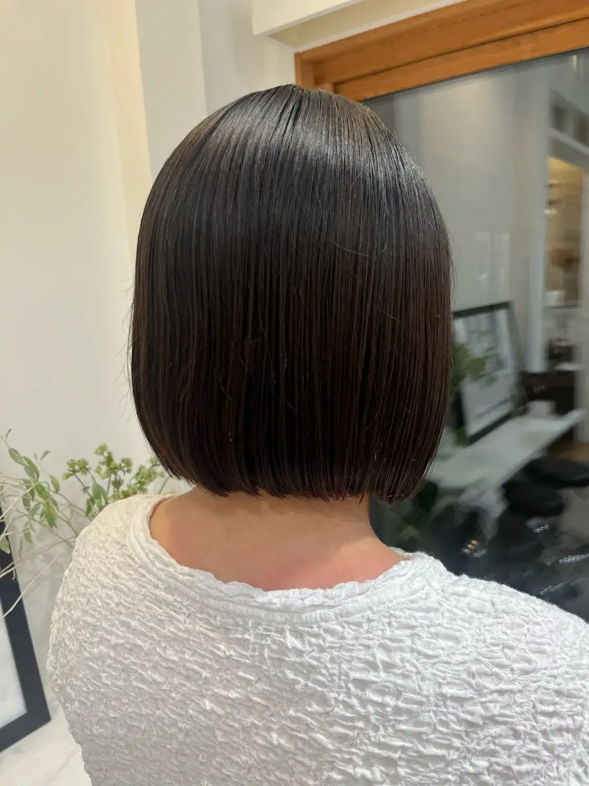 ミディアム ボブ カット 無料カットモデル‪✨ ✂️Nanami🌷のヘアスタイル