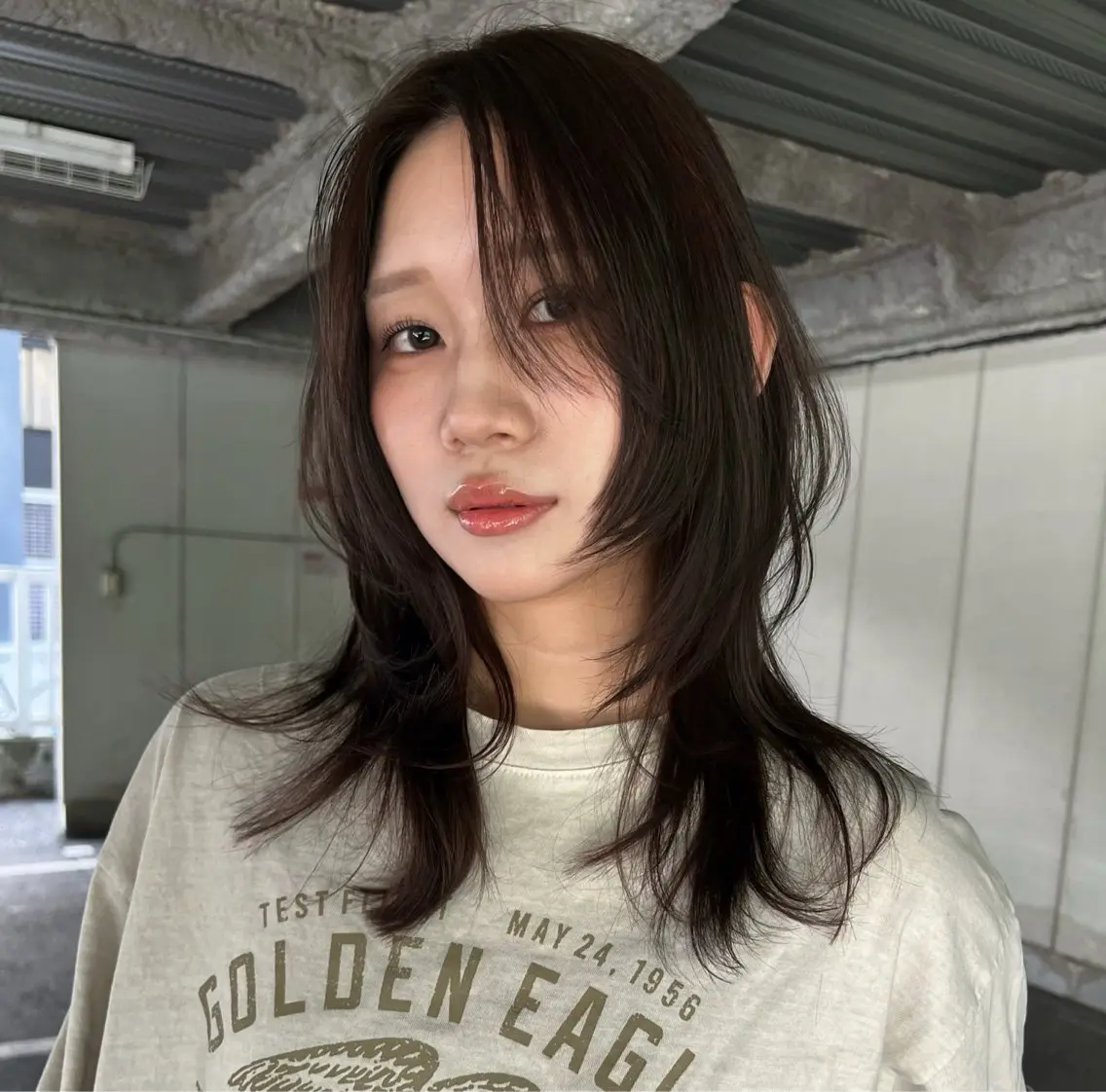 セミロング カラー カット ヘアカラー ハッシュカット カシマハヤトのヘアスタイル