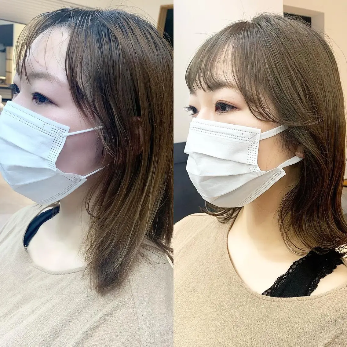セミロング カラー パーマ ヘアアレンジ メンズ キッズ ネイル マツエク・マツパ アイブロウ レイヤーカット/ 巻ける縮毛矯正のヘアスタイル