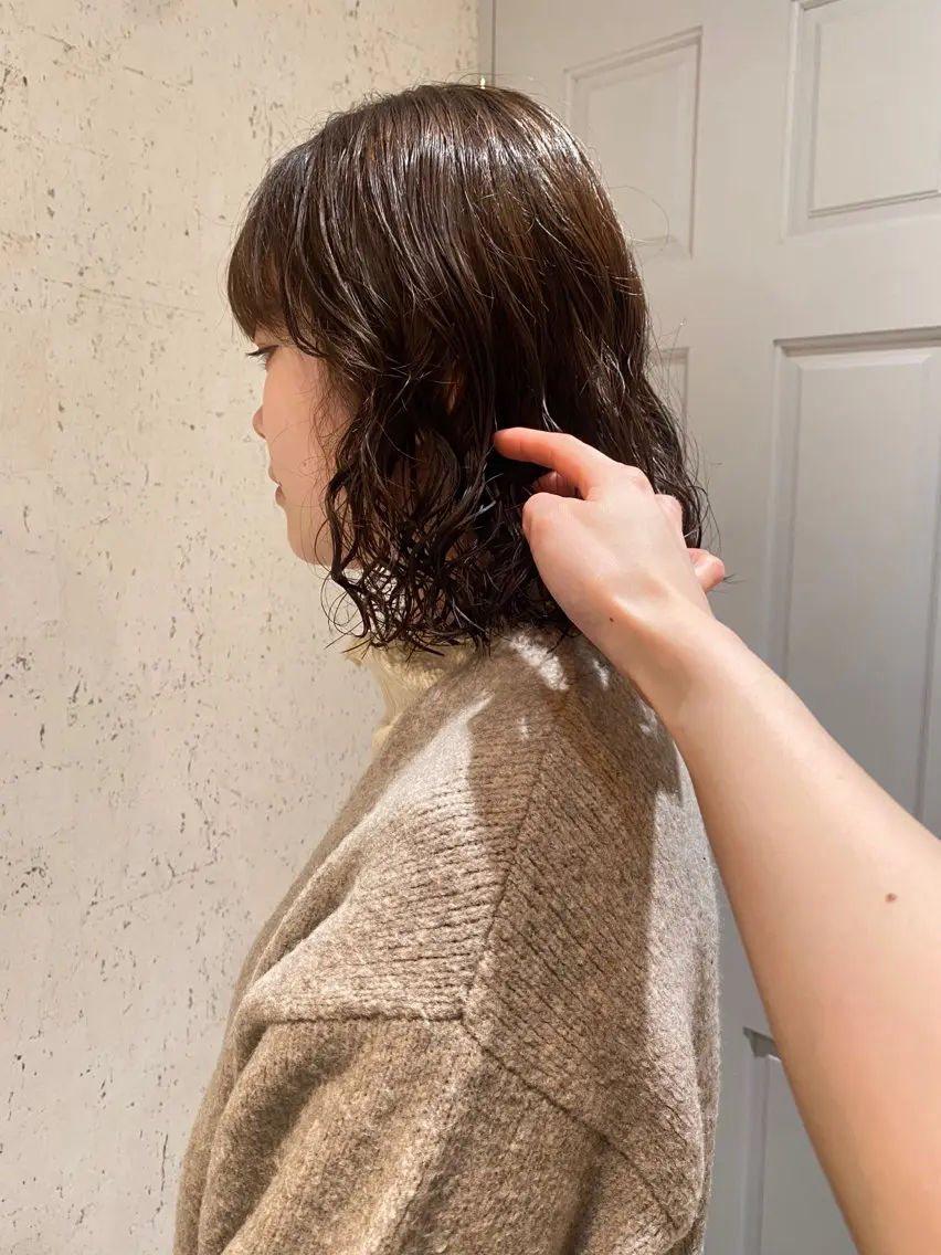 ミディアム カラー パーマ カット パーマ mai / linoah˚✧のヘアスタイル