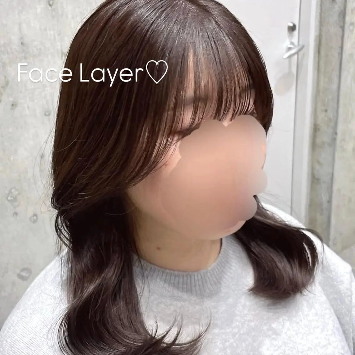 ミディアム 顔周りカット レイヤーカット カット ヘアカラー トリートメント 顔周り/レイヤー🎀 natsumiのヘアスタイル