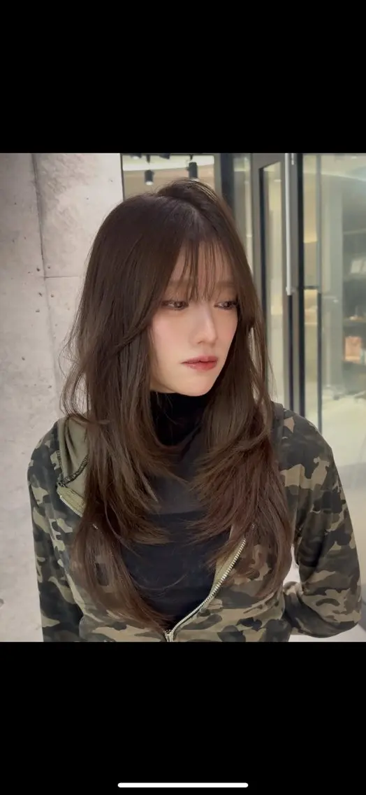 ロング ハッシュカット ハイレイヤー レイヤーカット Yuta✂︎ 韓国レイヤー🪽のヘアスタイル