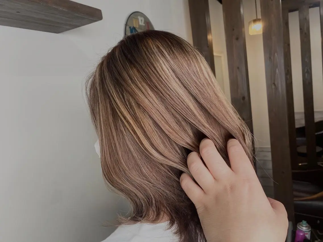 ミディアム カラー カット ヘアカラー オーナースタイリスト 奈須雄紀のヘアスタイル
