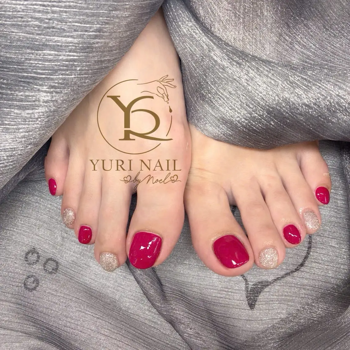 ネイル チークネイル フットネイル フレンチネイル グラデーション キラキラネイル ハンドネイル フットネイル ハンドケア YURI Nail Funabashiのネイルデザイン