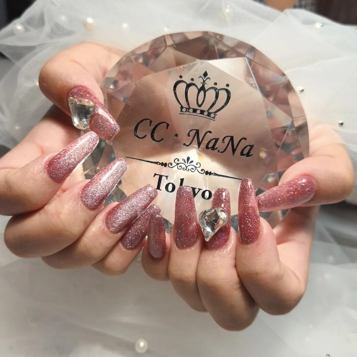 🉐️ 1日1名様限定 ✨見れてる今お💎10本アクリルスカルプ長さだしマグネットワンカラー➕1200円以内パーツ2個の写真