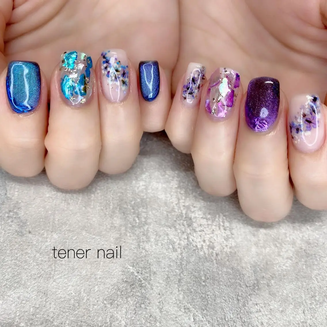 ネイル フラワーネイル マグネットネイル テネルネイル tener nailのネイルデザイン