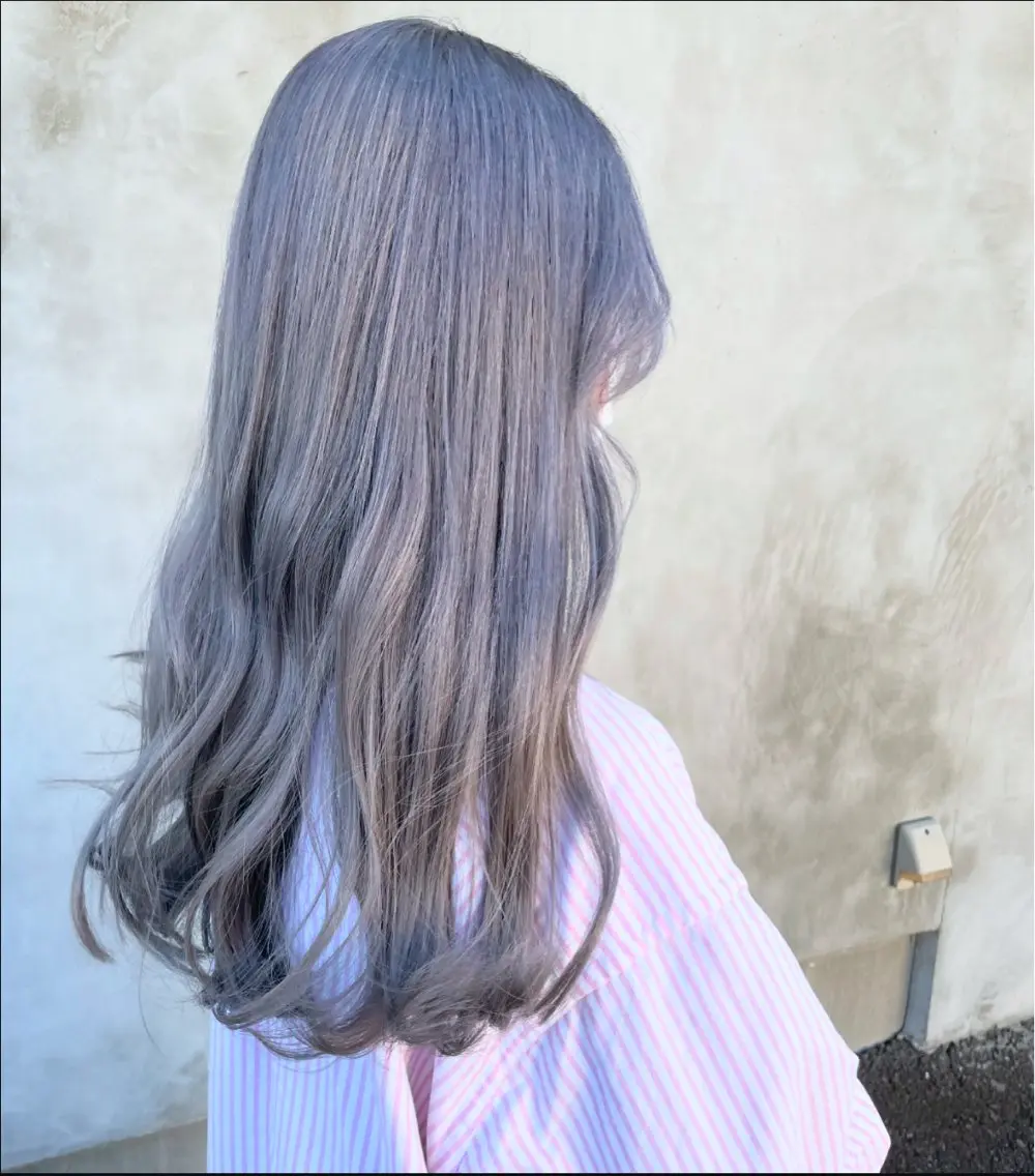 ロング カラー ヘアアレンジ 【🦋綺麗めハイトー ン🦋】suzunoのヘアスタイル