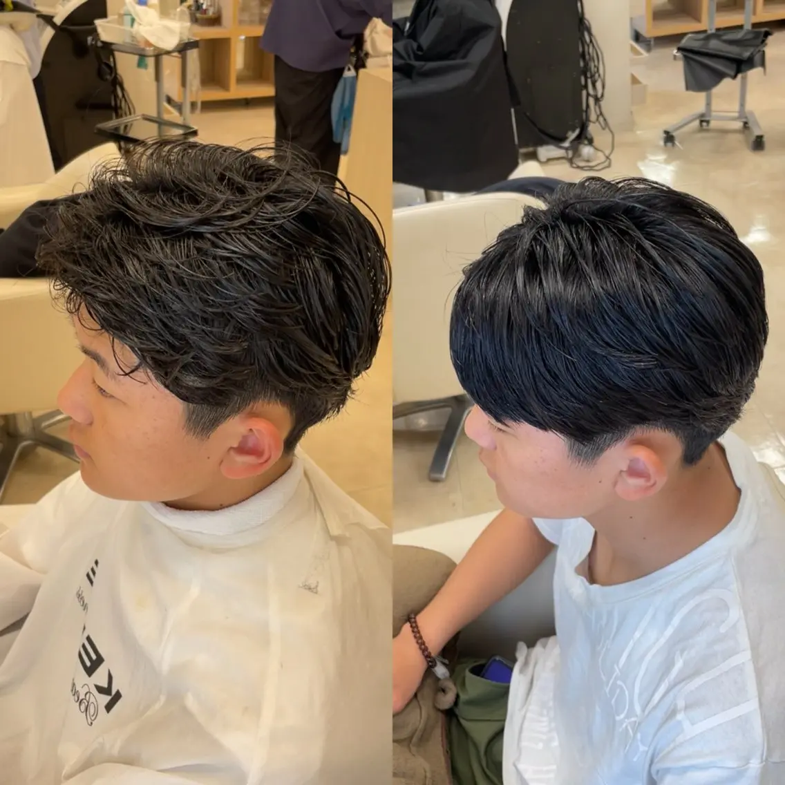 メンズ シャドウパーマ／骨格 矯正カット　トモキのヘアスタイル