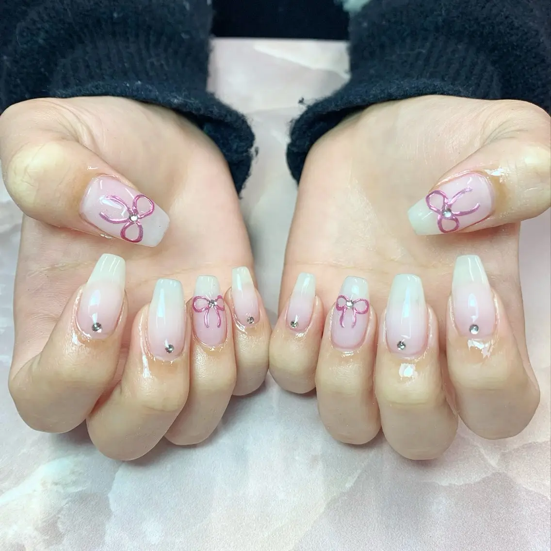 ネイル シンプルネイル Rose Glass 高蔵寺店のネイルデザイン