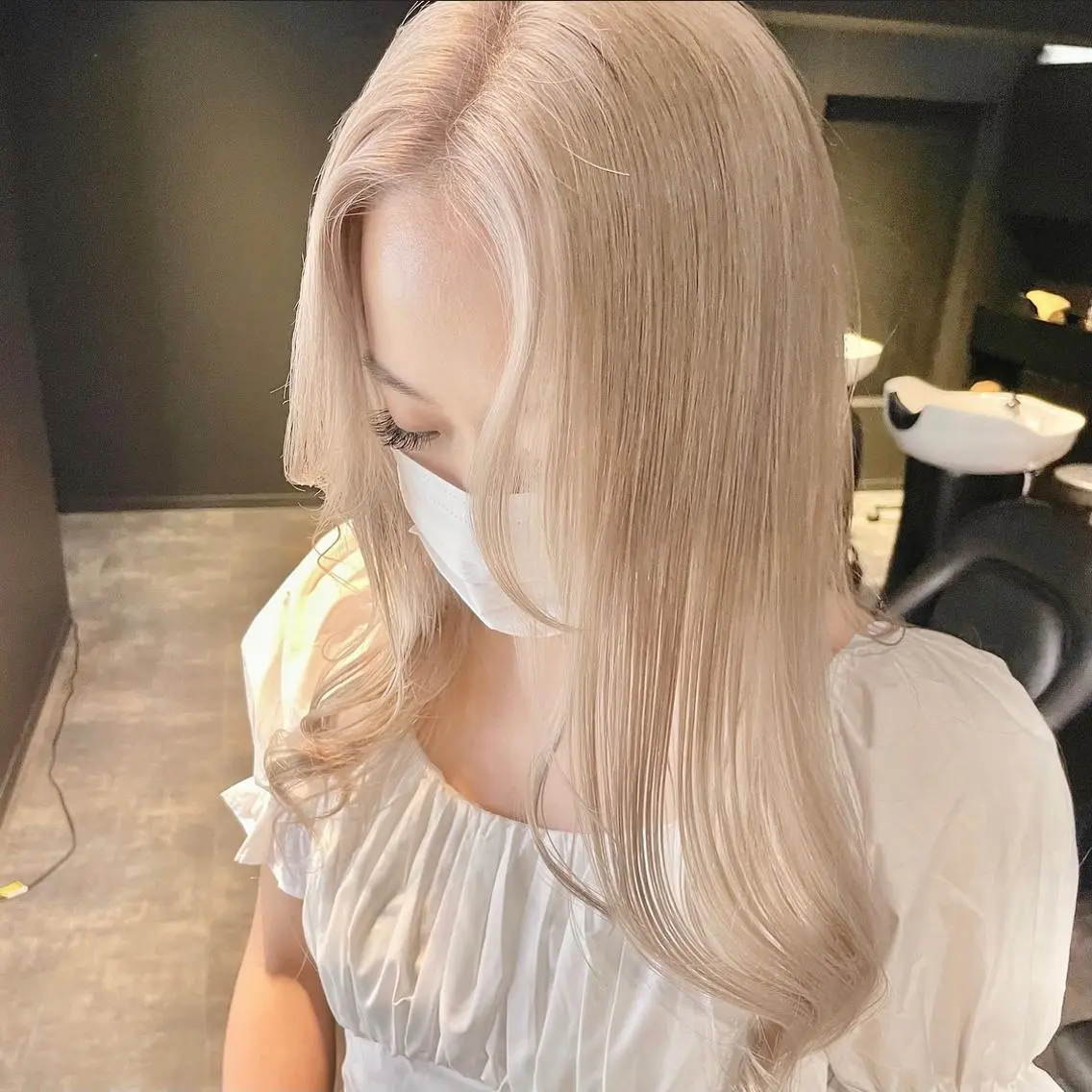 ロング カラー ハイトーンカラー ヘアカラー トリートメント ✨MiL✨ ✨心斎橋✨のヘアスタイル