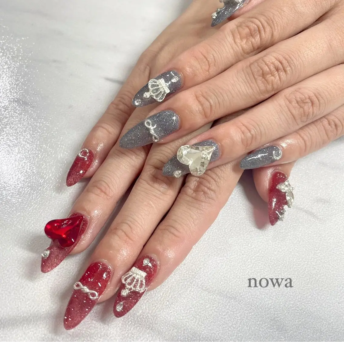 【オフ無料】特別価格✨チップ10本長さだし+パーツつけ放題メニュー💖(時間内でつけられるだけ)の写真