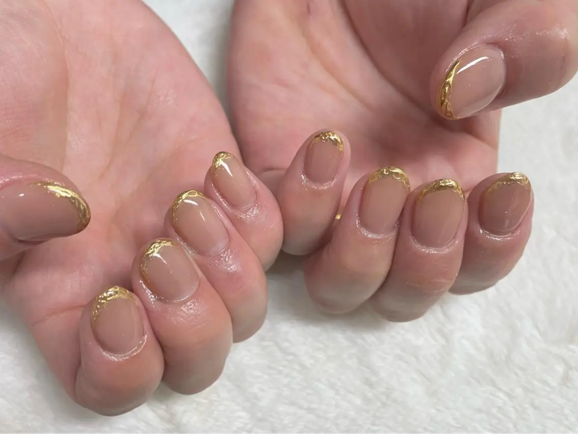 ネイル フレンチネイル ミラーネイル riri-nail Rie Endoのネイルデザイン