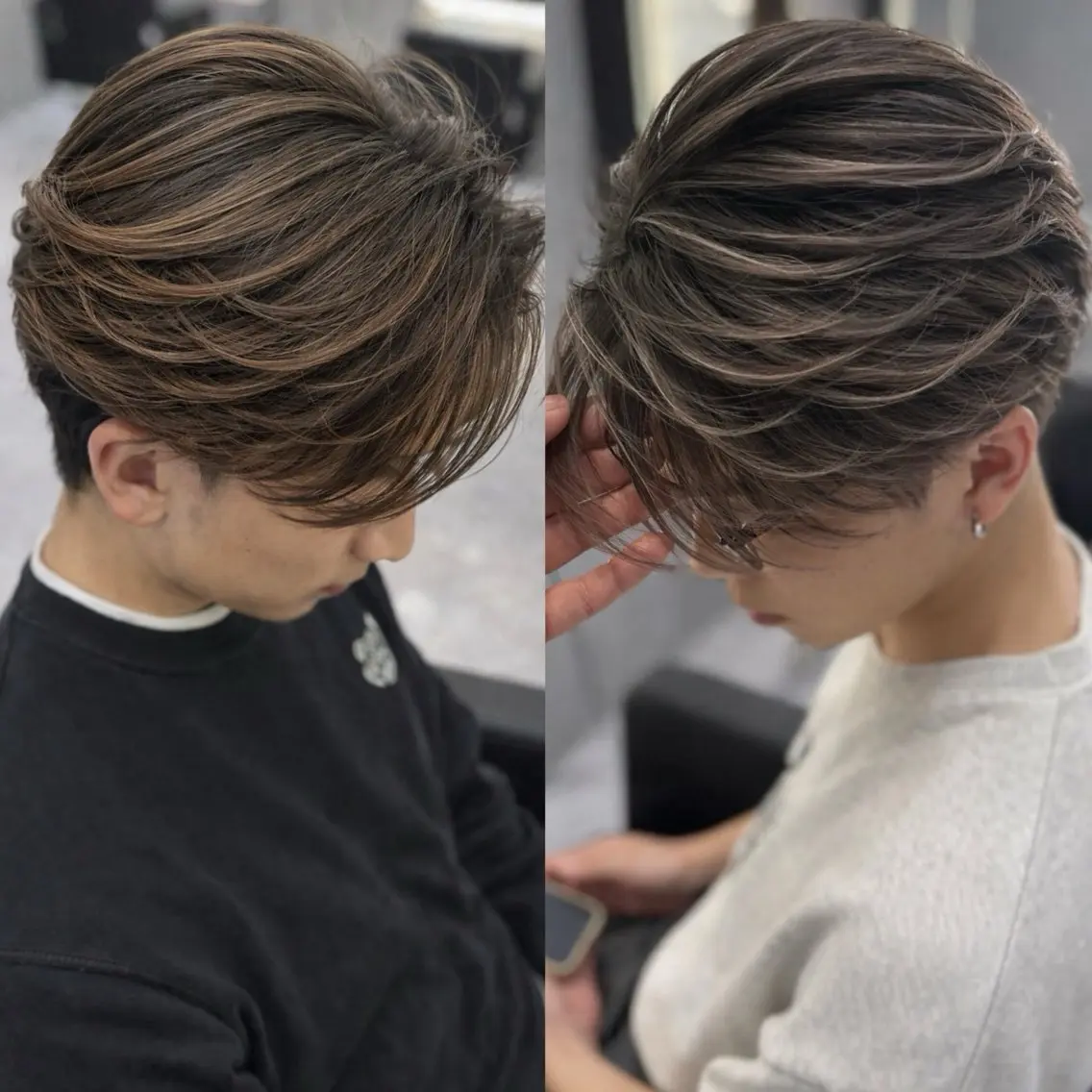 ミディアム カラー パーマ メンズ 【垢抜け】メンズ特化 栄/名古屋/山本貴大のヘアスタイル