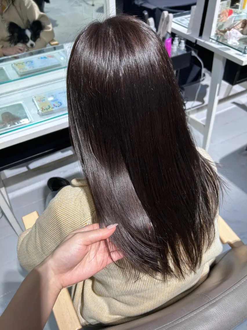 ロング カラー カット ヘアカラー トリートメント レイヤーカット⛓ hina🩶のヘアスタイル