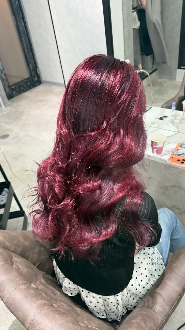 ロング カラー 【暖色カラー＋色持ち 重視】💟まなみのヘアスタイル