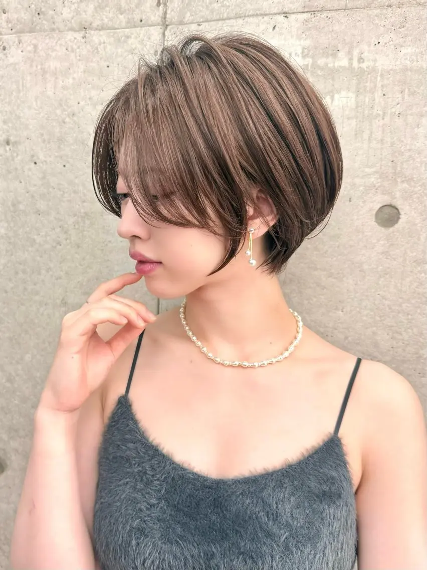 ショート カット ヘアカラー トリートメント 髪質改善🦋韓国ヘア /艶髪カラー/ゆうとのヘアスタイル
