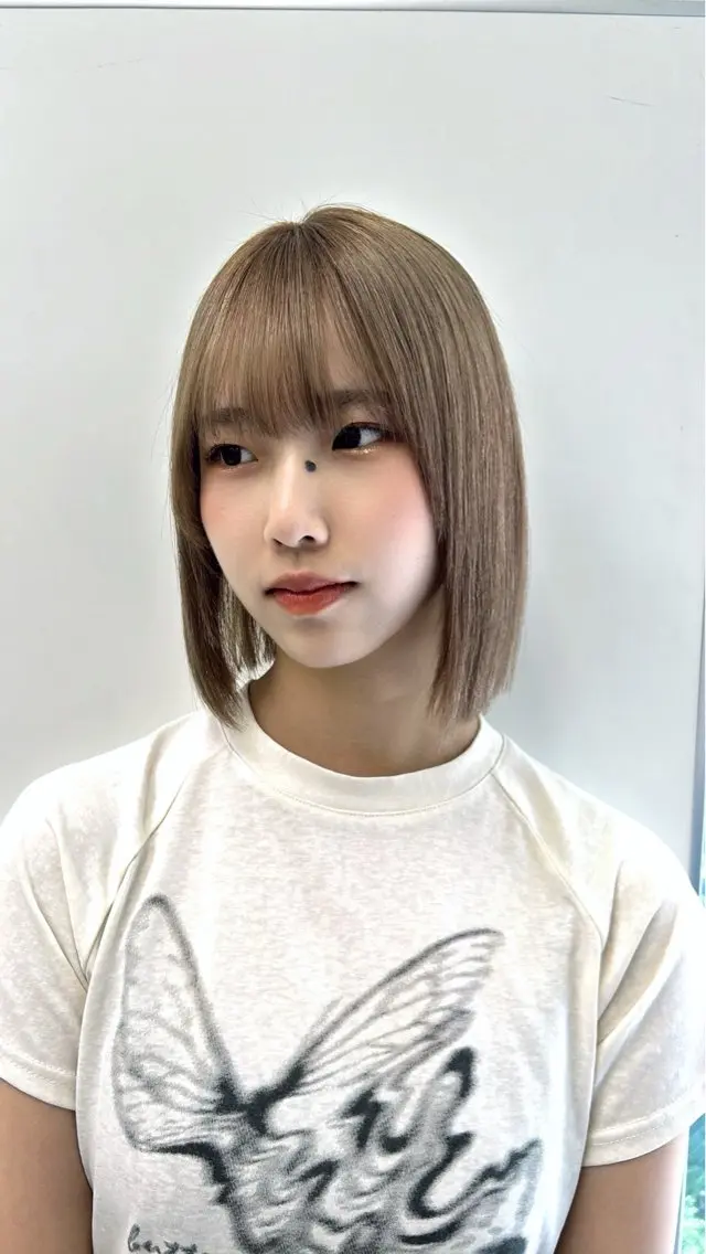 ショート カラー ベージュカラー ブリーチ ミルクティーベージュ fifth原宿 宮部蓮のヘアスタイル