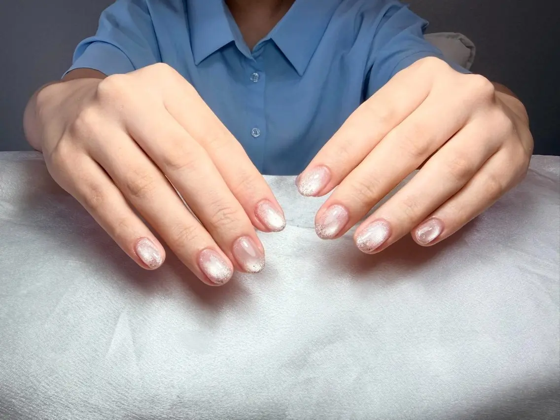 ネイル 長さ出し フレンチネイル 韓国ネイル マグネットネイル ミラーネイル ハンドネイル Kiwami nailsalonのネイルデザイン