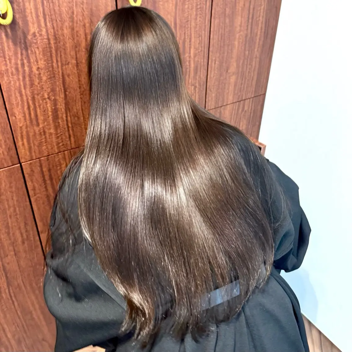 ロング カラー ブラウンカラー 透明感カラー ヘアカラー トリートメント みずき/銀座 レイヤーカットのヘアスタイル