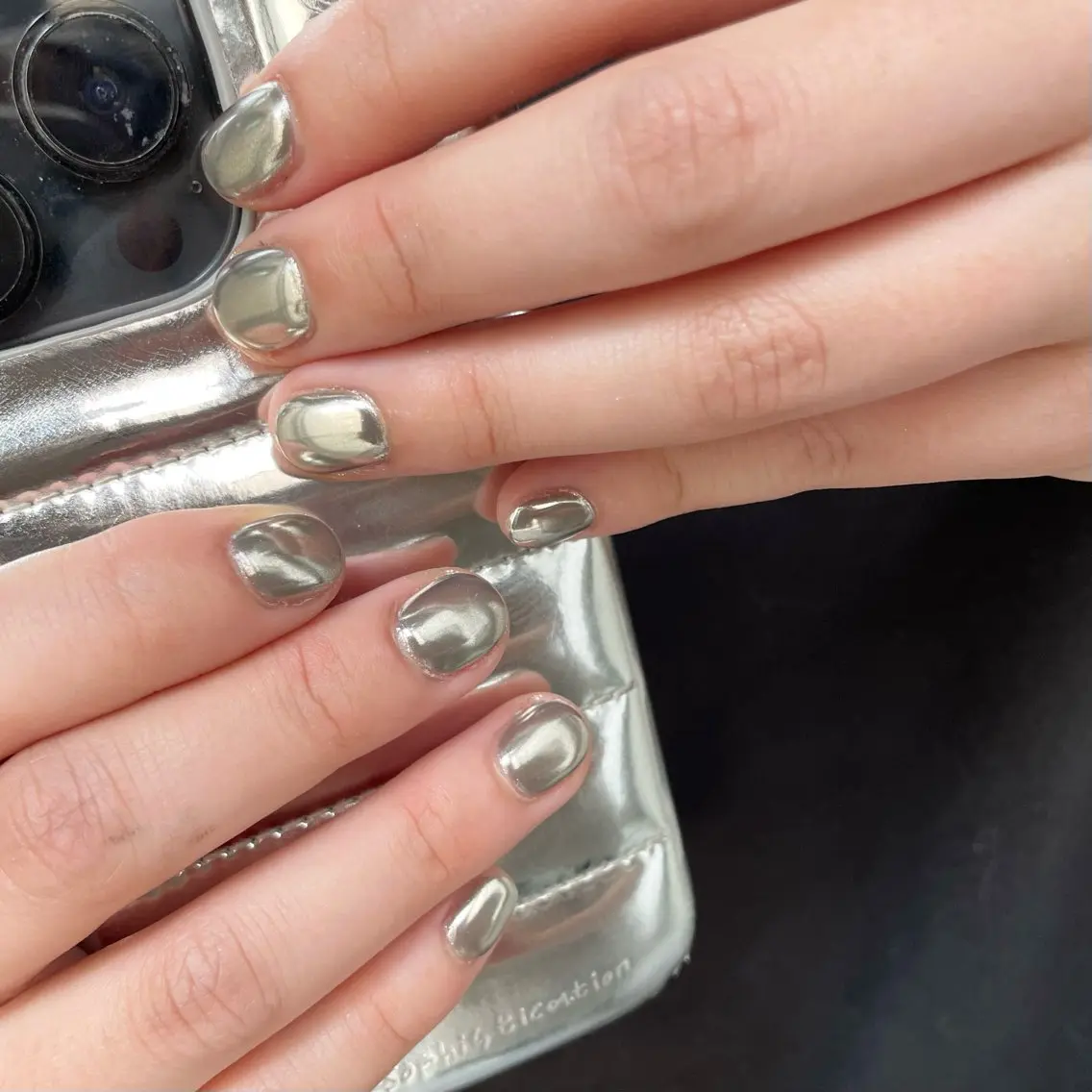 ネイル オーロラネイル おそろいネイル ミラーネイル ハンドネイル nailsalon amity🌿池田のネイルデザイン